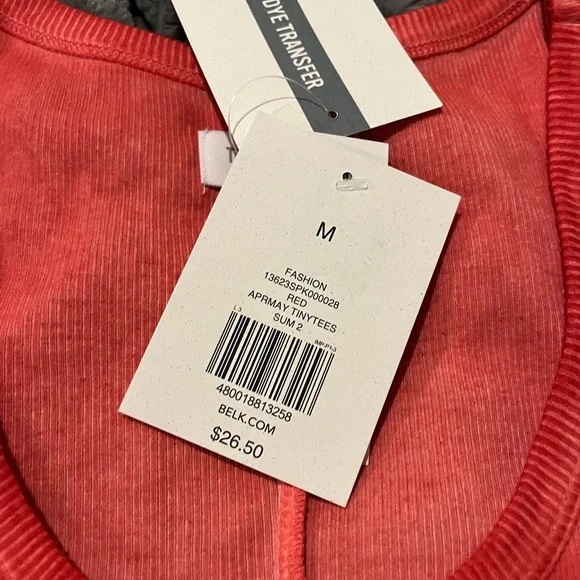 2/$15 NWT True Craft over dyed pinkish red tank top size medium - Picture 9 of 11